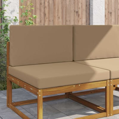 vidaXL - Buitenbankkussen - Polyester - Taupe - 80 - x - 80 - cm