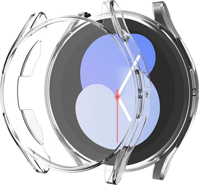 Screen Protector + Hoesje geschikt voor Samsung Watch 5 40 mm - Transparant Hoesje en Screenprotector