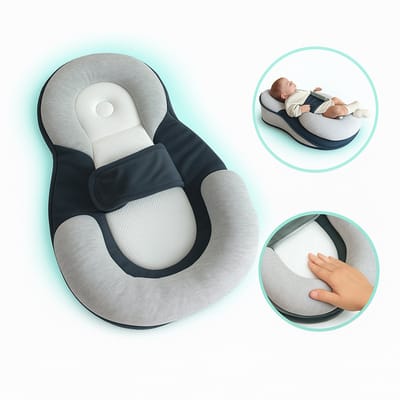 STARSTEPS® - Babynestje - Babynest - Anti Reflux - Steunkussen met Wasbare Hoes - Incl. Matras - 0-6 Maanden - 60×40×18 cm