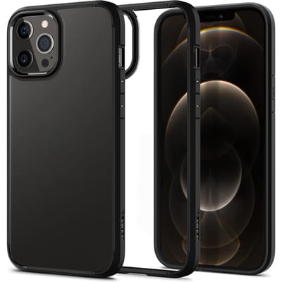 Spigen Ultra Hybrid Apple iPhone 12 / 12 Pro Hoesje Transparant/Zwart