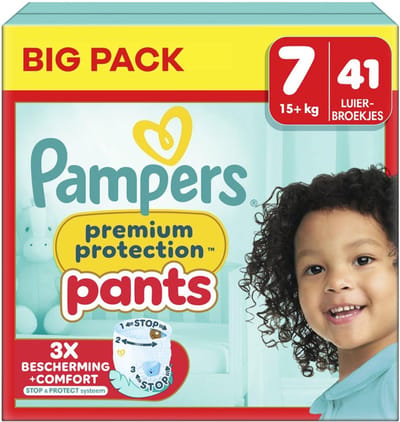 Luierbroekjes Maat 7 - Baby Broekjes - Comfortabel Verschonen - Stop & Protect Pocket - 41 Stuks