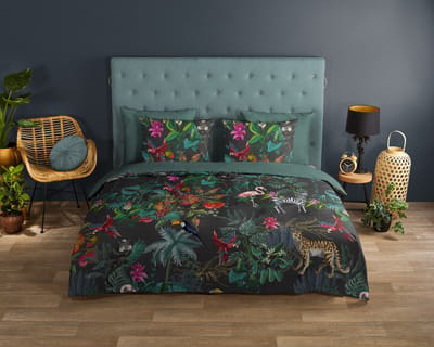 Good Morning dekbedovertrek jungleprint - 2 persoons 200x200/220 cm - Multi - 100% Katoen renforc�