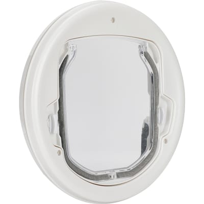 Tweeweg In Uit Huisdier Hond Kat Klep Magneet Deur Rond Plastic Deurdoorgang Benodigdheid Witte Kleur white