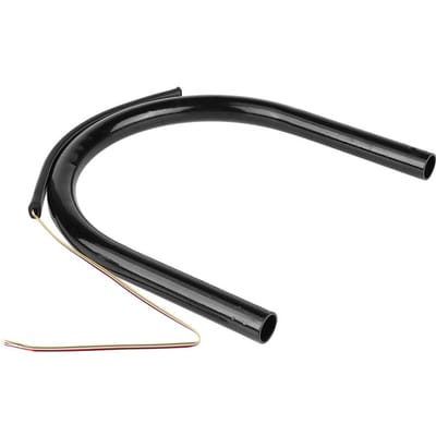 175MM Motorfiets Achterzitframe Lus Hoepel Beugel met LED-licht DIY Accessoire Zwart Recht black