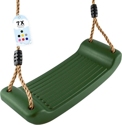 Schommelbank Tuin - Schommelzitje Kinderen - Buiten Spelen - In Hoogte Verstelbaar - 180 cm Touwlengte - Groen