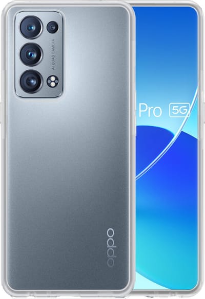 Hoesje - Geschikt voor OPPO Reno 6 Pro - Sterk & Shockproof - Siliconen Case - Hoes Cover - Telefoonhoes - Transparant