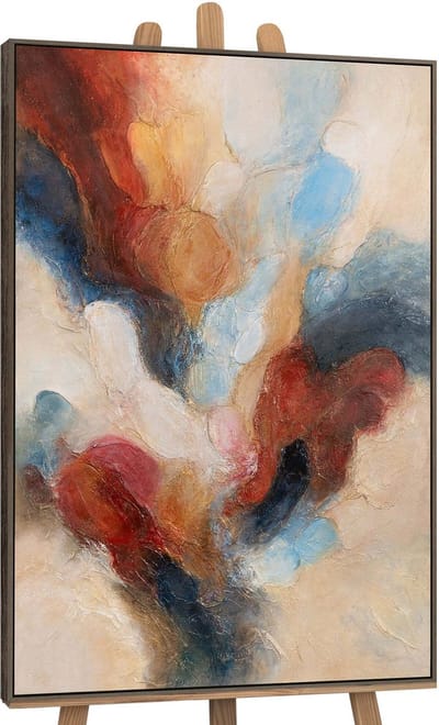 Canvas schilderij handgeschilderd music in color abstract – YS-Art Gallery – Luxe wanddecoratie voor woonkamer – Modern schilderij voor slaapkamer en hal