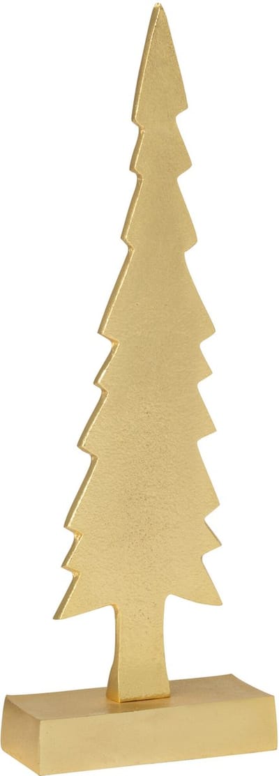J-Line decoratie Kerstboom - aluminium - goud - small