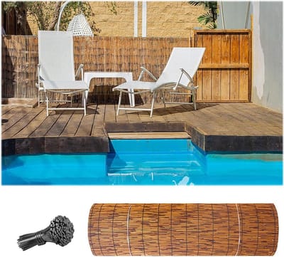 Bamboe Schutting - Rieten Scherm - Privacy Creëren - Flexibel Op Maat - 160 x 1200 cm - Bruin