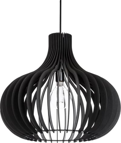 Seattle Hanglamp 3 mm hout 50x45 cm zwart - Modern - Blij Design