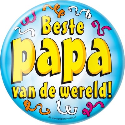 Paperdreams - Button Beste papa van de wereld