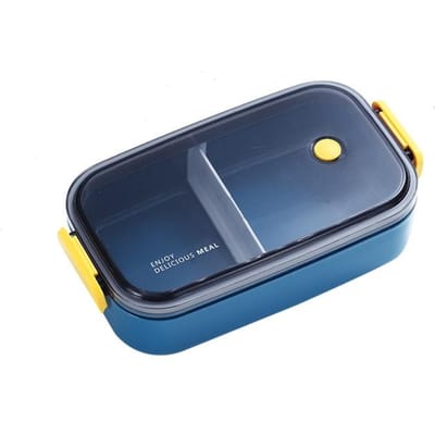 Roestvrijstalen Lunchbox voor Volwassenen Kinderen School Kantoor 1/2 Lagen Magnetronbestendig Draagbare Voedselbewaarcontainers gray