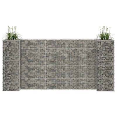 vidaXL - Gabion - plantenbak - H-vormig - 260x40x120 - cm - staaldraad