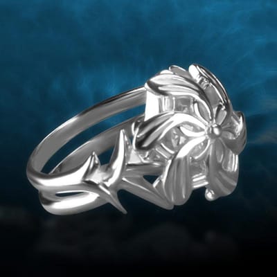 Bloem Ring Cosplay Sieraden 925 Sterling Zilver Trouwring Voor Vrouwen Meisjes Verjaardag Verloving Cadeau 9 gray