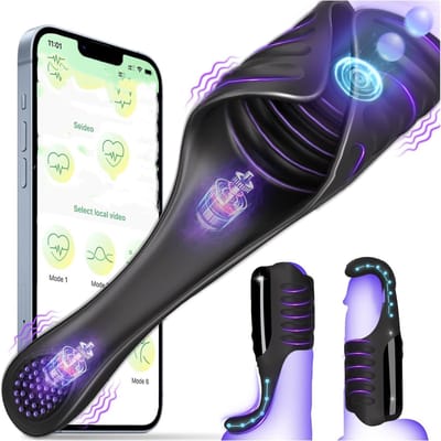 Daity 1-pack — Masturbator voor mannen — Seksspeeltje voor mannen en koppels — 10 vibratiestanden — Vibrerende cockring met clitorisstimulator — Krachtige vibratie voor langdurigere erecties — Seksspeeltje voor mannen