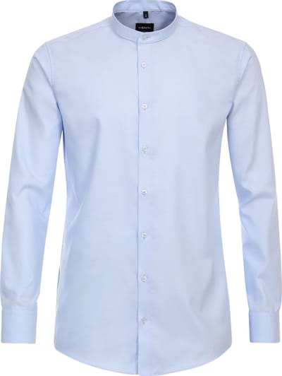 VENTI modern fit overhemd - Oxford - blauw - Strijkvrij - Boordmaat: 38