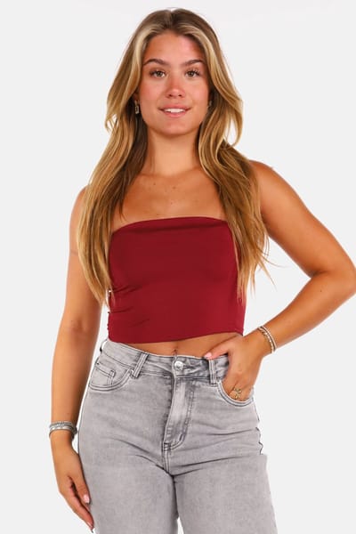 Getdrezzed Top - : L - Bandeau top travel Bordeaux
