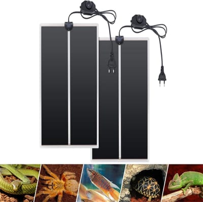 UniEgg® (2x) professioneel warmtematten 28 x 53 cm - voordeelpak (2) - Extra voordelig- 2 stuks warmtematten - 28 Watt - met regelaar - voor kuikens - kwartels - vogels - reptielen - amfibieën