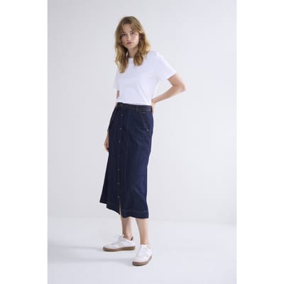 Summum Woman Denim Skirt Light Cotton Twill Night Blue Denim Size: 38 | Midi Skirts Outlet | Dames | Blauw