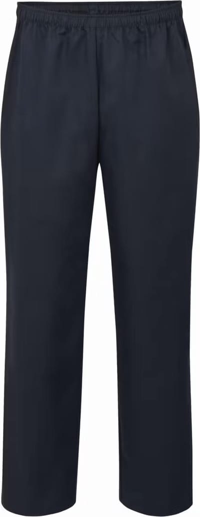 Professional koksbroek polyester katoen voor dames maat M zwart met elastische tailleband met trekkoord