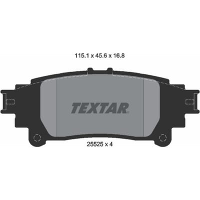 Remblokset TEXTAR 2552501, achter