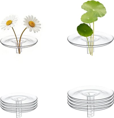 Drijvende plantenringen - Bloemenhouder - Bloemstukken maken - Dynamische rotatie - 10 stuks 2 maten - Transparant