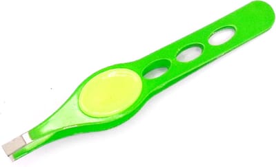 Pincet met drukpunten fluoriserend groen