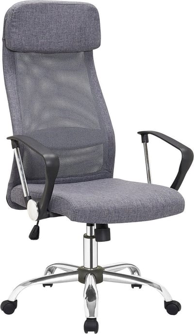 Bureaustoel Antonio Grijs - Stof - Hoogte 118 cm