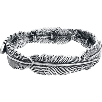 Black Premium by EMP Armband - Feathers - voor Vrouwen - zilverkleurig