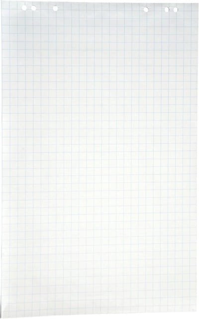 Flipchart Papierblok - Schrijfblokken Presentatie - Brainstormen Vergaderen - Geruit Blanco Zijden - 650x1000mm - Wit