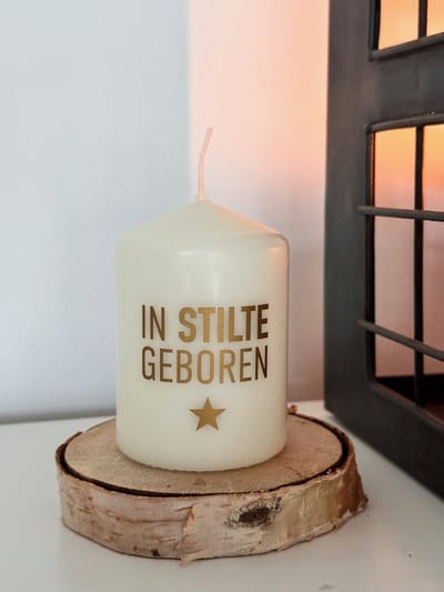 Troostkaars - In Stilte Geboren - Baby - Overleden - Afscheid & Troost - AF-TK17-376 ISG