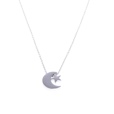 HÕBE – Noche Zilver Ketting –  Stainless Steel – Gerecycled Edelstaal–  Collier – Handgemaakte Sieraad – Accessories – Dames Ketting – Karabijnhaaksluiting