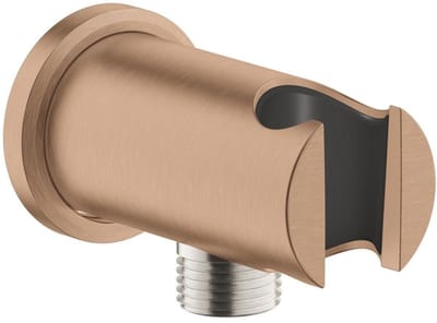 GROHE Rainshower Wandaansluitbocht - 1/2" - met houder - ronde rozet - brushed warm sunset (koper)