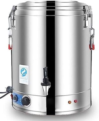 Warmwaterdispenser RVS - Commerciële Urn - Warme Dranken Maken - Nauwkeurige Temperatuurregeling - 30L tot 60L - Zilver