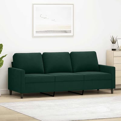 vidaXL - Driezitsbank - 180 - cm - fluweel - donkergroen
