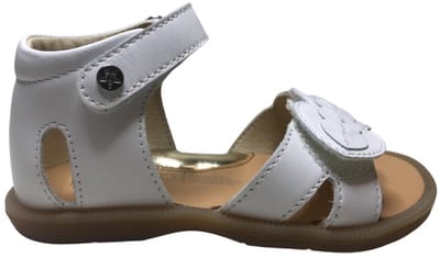 Naturino - Firun - Mt 20 - velcro lederen sandalen - hartjes - wit