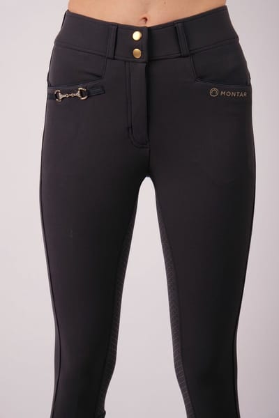 Montar Rijbroek Montar Molly Gold Full Grip Donkerblauw