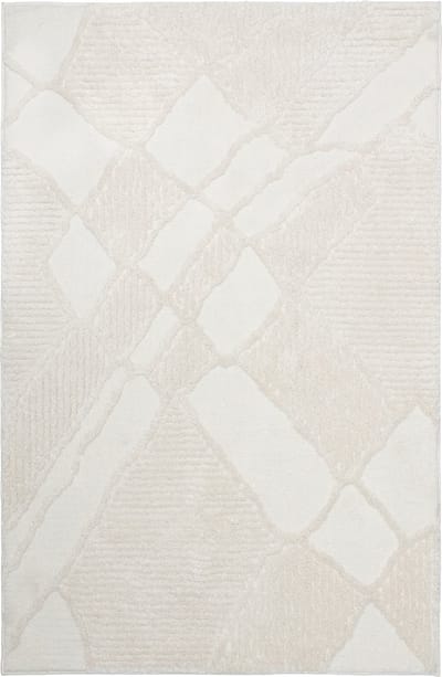 Modern Hoogpolig Vloerkleed – 80 x 150 cm – Nordic Wit – Premium Woonkamer Tapijt – Japans Boho Scandi Design – Zacht en Warm, Ideaal voor de Slaapkamer