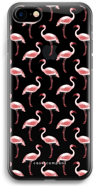 Case Company® - Hoesje geschikt voor iPhone 7 hoesje - Flamingo - Soft Cover Telefoonhoesje - Bescherming aan alle Kanten en Schermrand