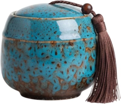 Artic Harmoniq Urn (XL) – Blauw – 515ML – Hoogwaardig Keramiek – Handgemaakt – As Urn – Menselijk As – Huisdieren Urn – Urn Hond – Urn Kat – Urn voor As Volwassen – Urne – Urnen – Mini Urn – Urne Volwassenen