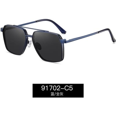 Magnetische Myopie Luxe Zonnebril Mode Vierkant Mannen Zonnebrillen 2 in 1 Clip-on Blauw Licht Blokkering Anti Blue Light 0
