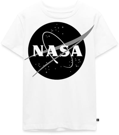 NASA zwart-wit klassiek logo Premium T Shirt Kinderen
