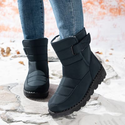 Snowboots - Sneeuwlaarzen -Winter Sneeuwlaars Dames - Waterdichte Sneeuwlaarzen - Winter Voert Warme -Donkerblauw - Maat 36