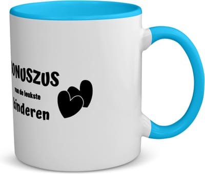 Akyol - bonuszus van de leukste kinderen koffiemok - theemok - blauw - Zus - de leukste zus - verjaardag - cadeautje voor zus - kado - geschenk - 350 ML inhoud