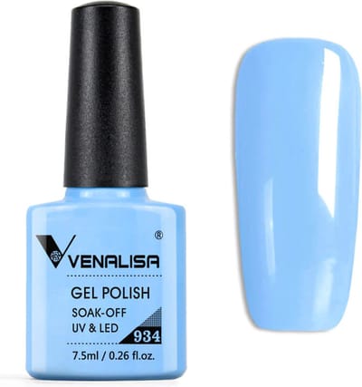Venalisa UV Gellak Blauw - 7.5 ml - Pastel Blauwe Gellak - Gellak Licht Blauw - Gellak Pastel - Gellak Blauw - Pastel Gellak - Gellak Blue - Gellak Pastel Kleuren - Gellak Kleuren - Gellak Nagellak