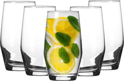 LAV Waterglazen tumblers Ella - transparant glas - 6x stuks - 500 ml - drinkglazen/sapglazen