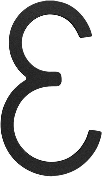 Huisnummer - Adres Teken - Deur Identificatie - Zelfklevend - 7.6 cm - Zwart