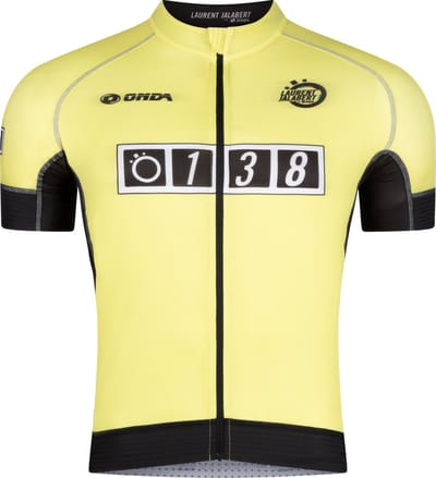 ONDA Fietsshirt korte mouw heren Geel - Laurent Jalabert - XS