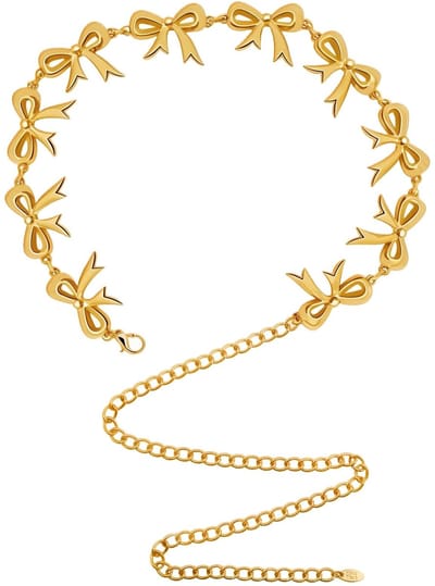 Dailygoods- Kettingriem Gouden - Decoratieve Bow Riem - Vrouwen Accessoire - Hoogwaardige Metalen Materialen - Professioneel Ontwerp - Betrouwbare Combinatie met Kleding - Decoratieriem