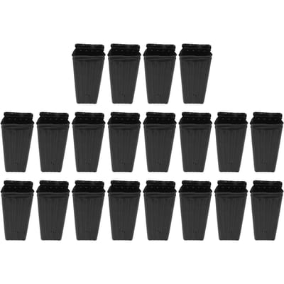 20 stuks Diepe Boom Pot Herbruikbare Plastic Hoge Zaailing Bloem Plant Container met Afvoergaten voor black